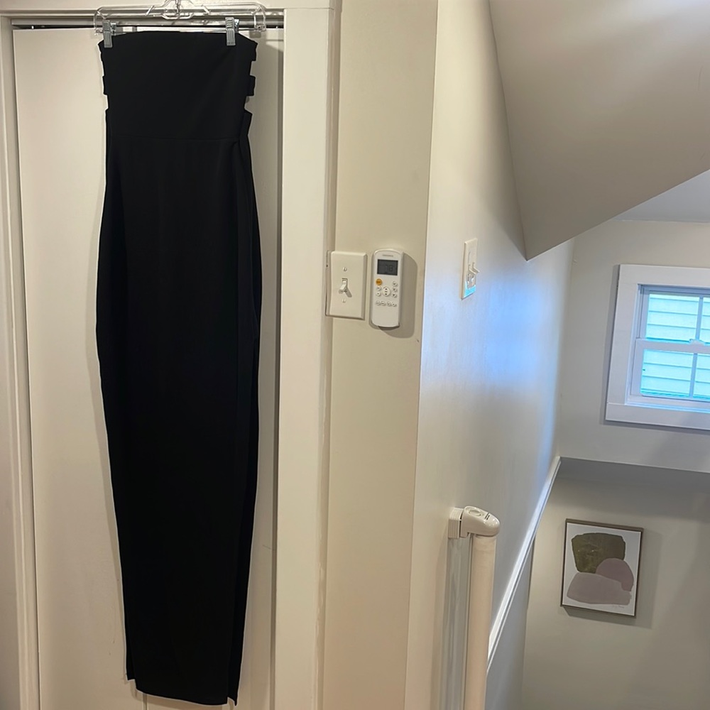 nookie black maxi gown, size medium